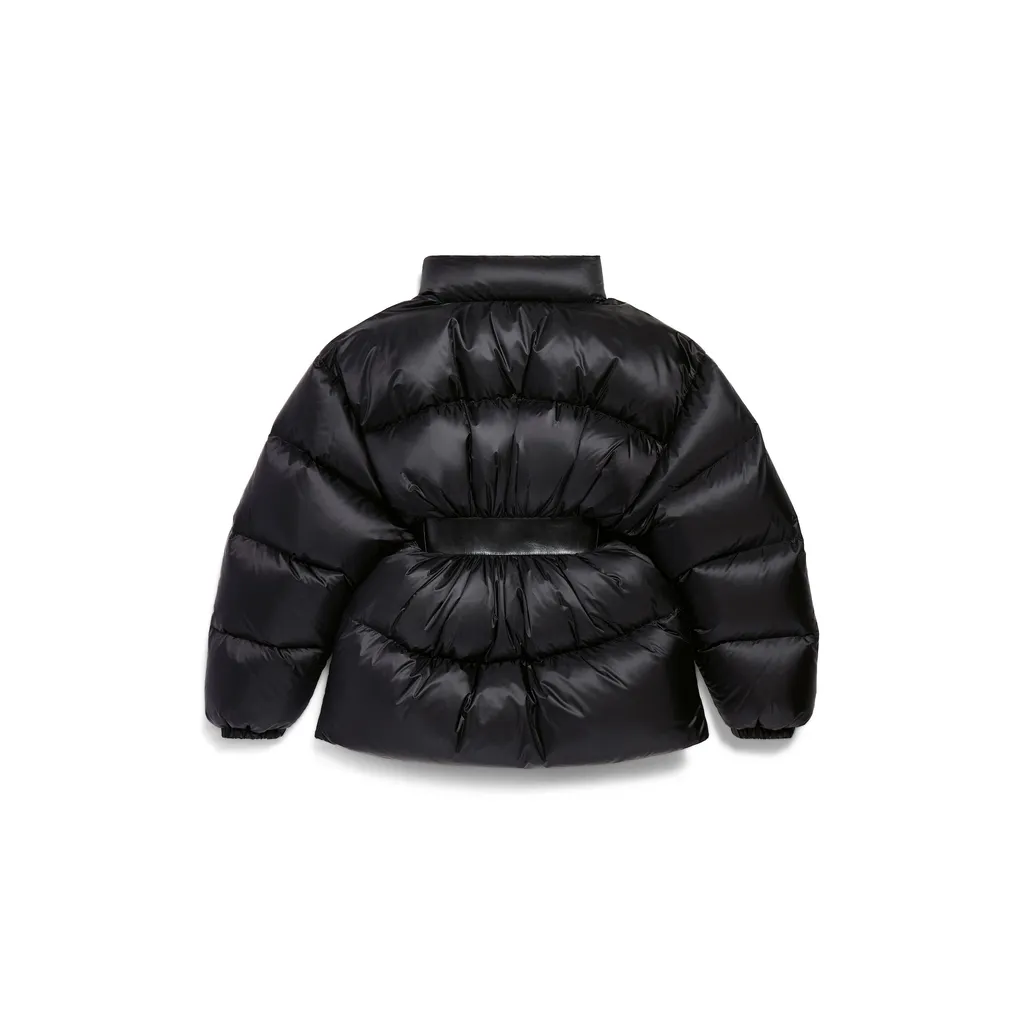 Belted Hourglass Short Puffer