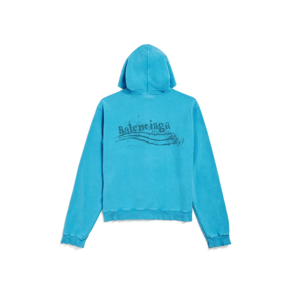 Washed Crayon Political Zip-Up Hoodie Regular Fit