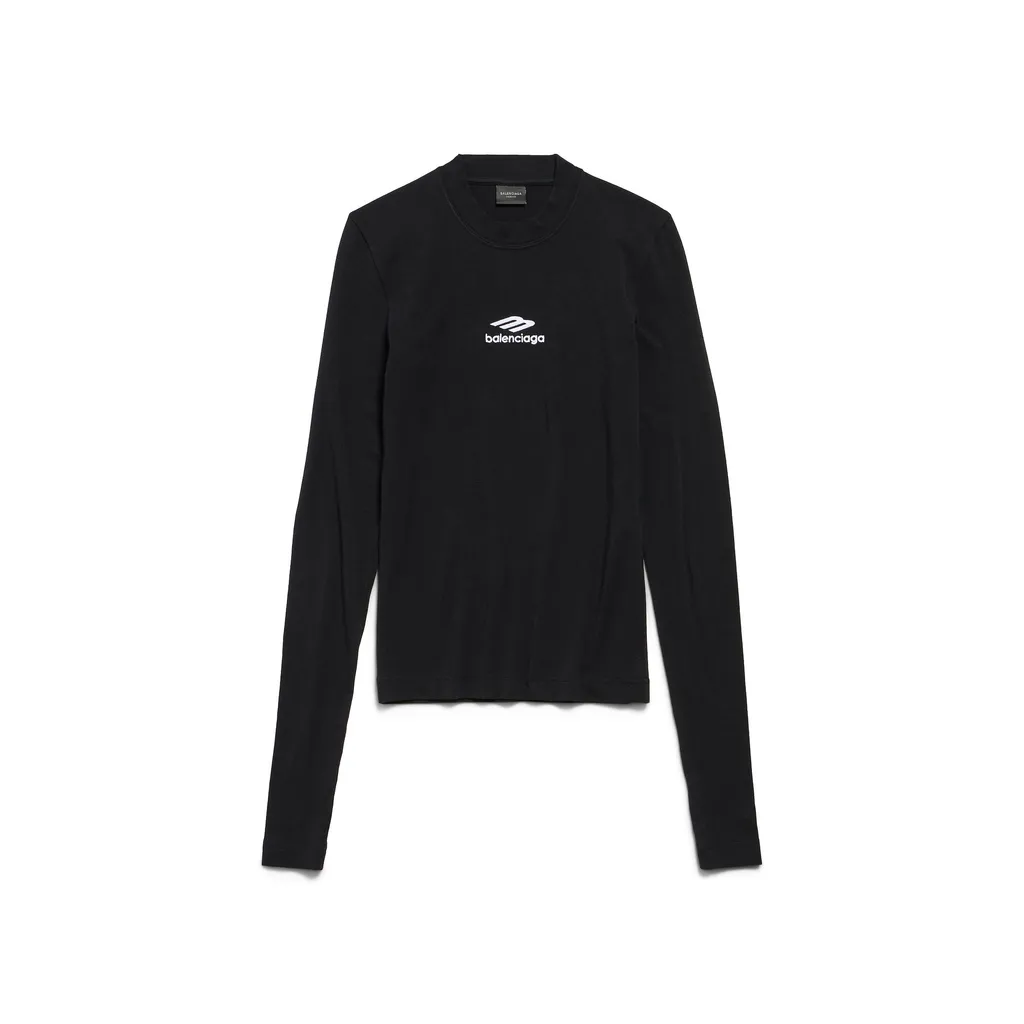 3B Sports Icon Long Sleeve Fitted Crewneck Top