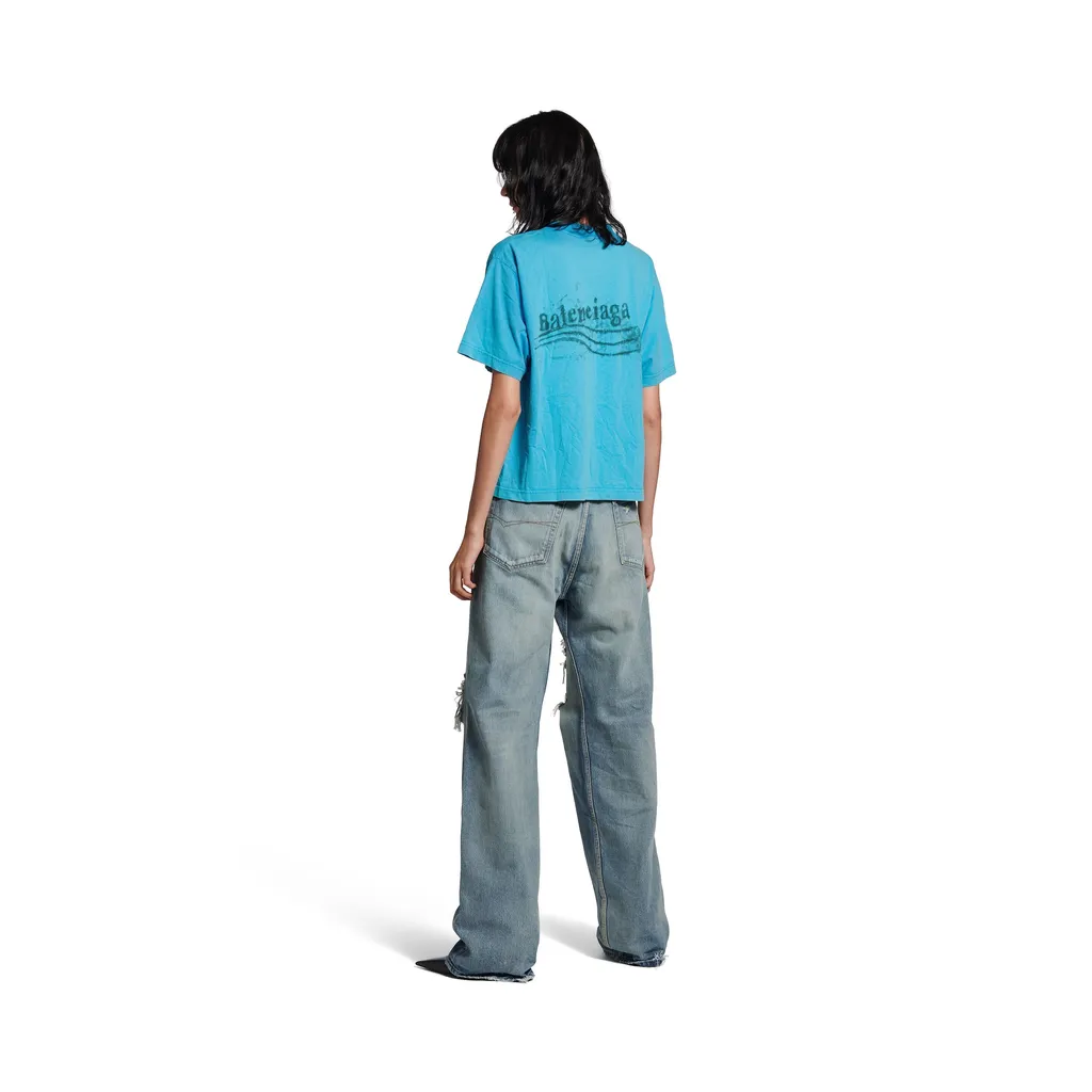 Washed Crayon Political T-Shirt Medium Fit