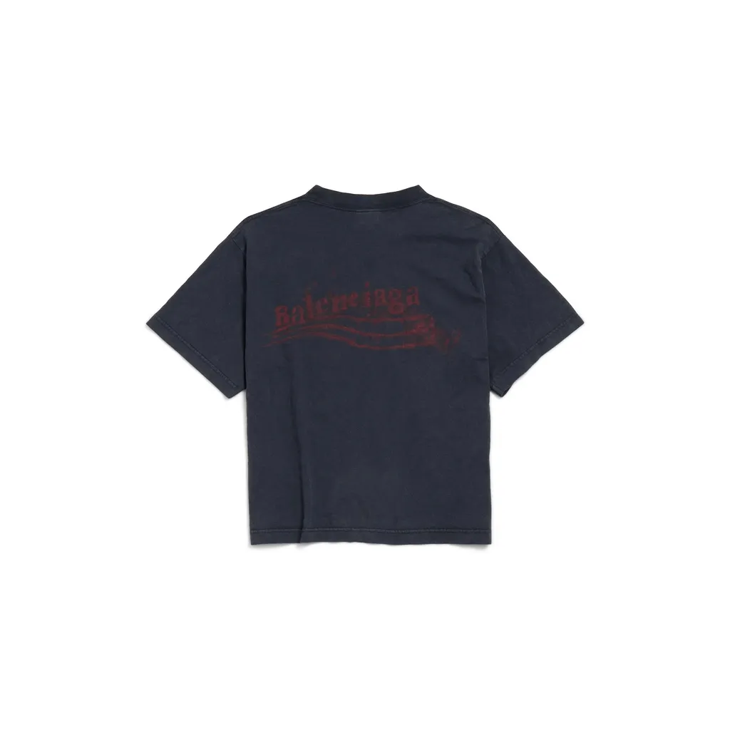 Washed Crayon Political T-Shirt Medium Fit