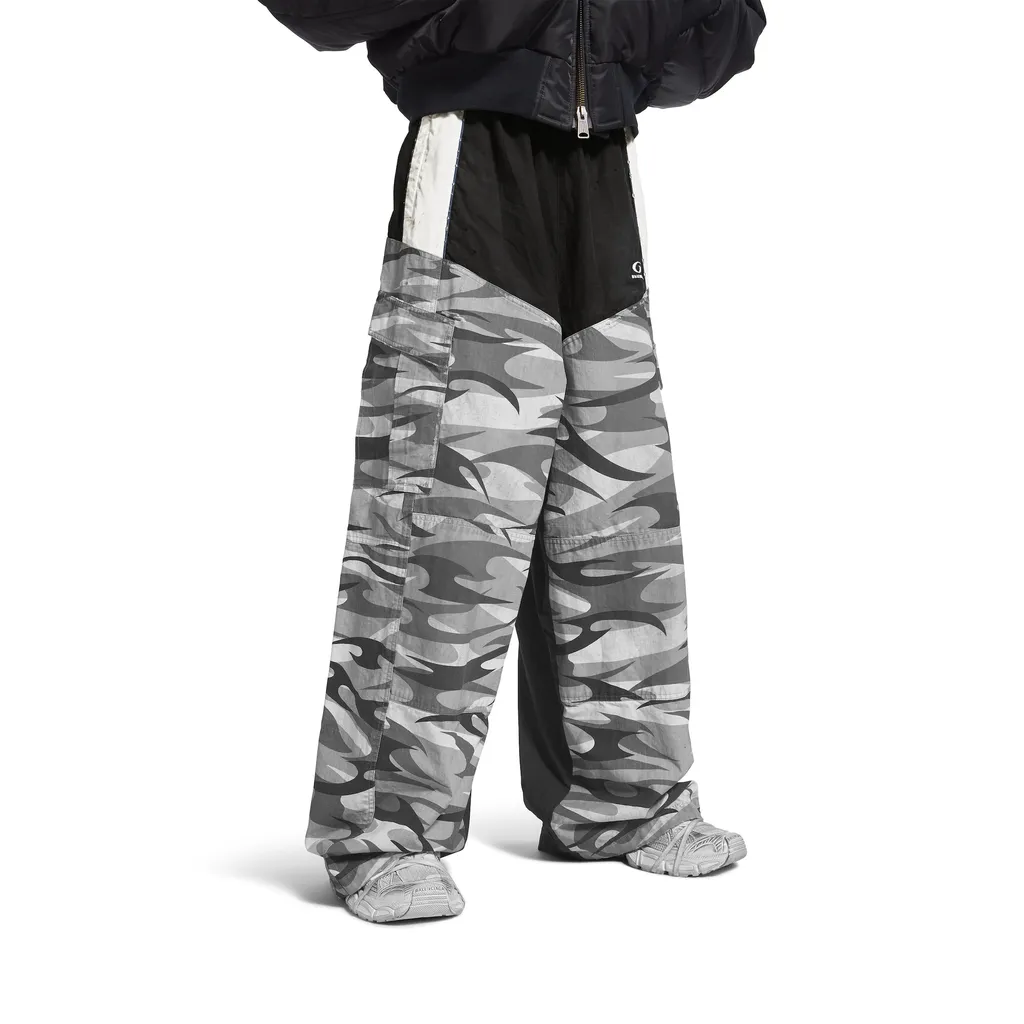 Cut-Up Cargo Tracksuit Pants