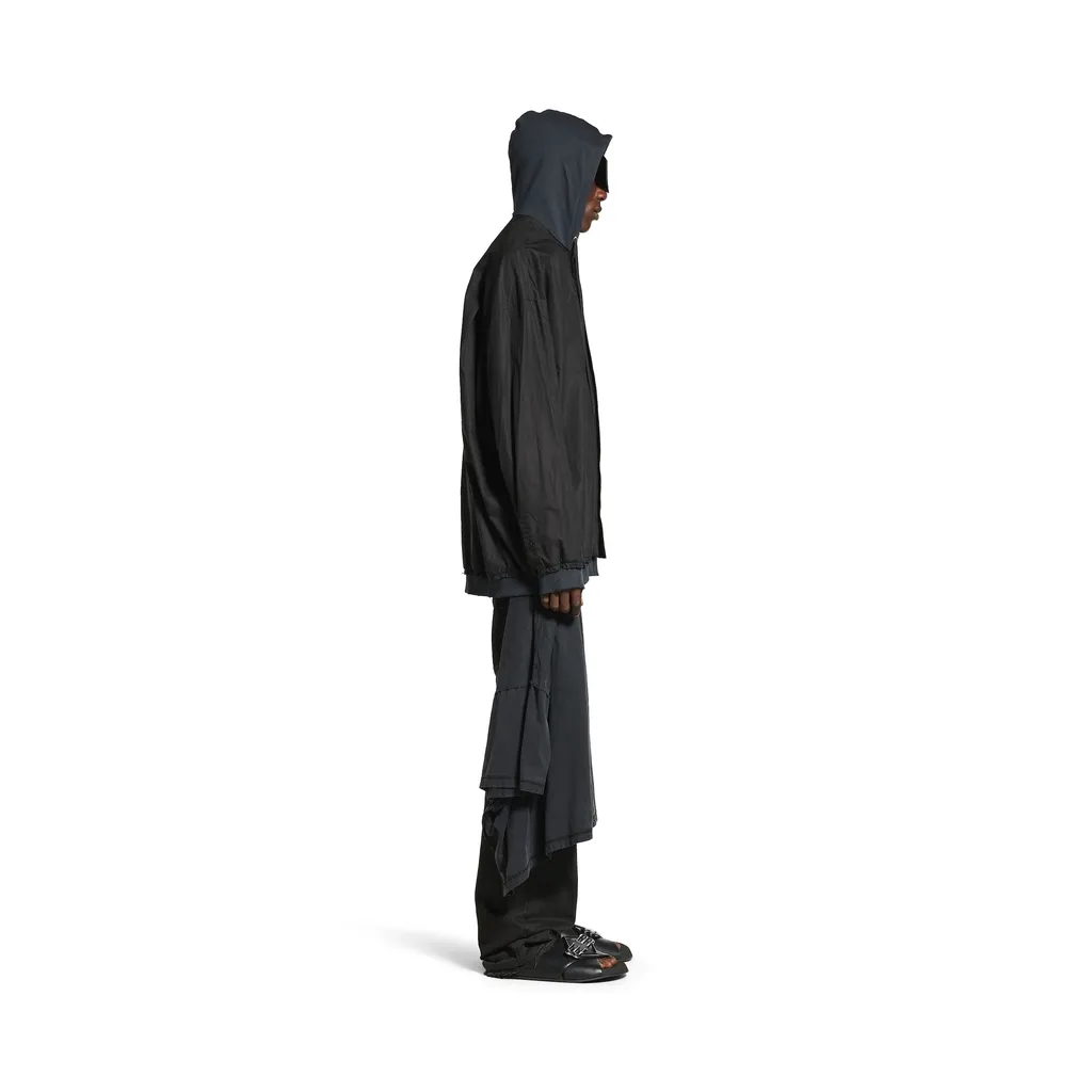 Cut-Up Hooded Shirt