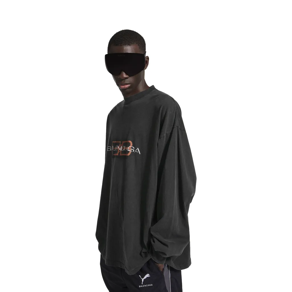 Bb Icon Stencil Long Sleeve T-Shirt Large Fit