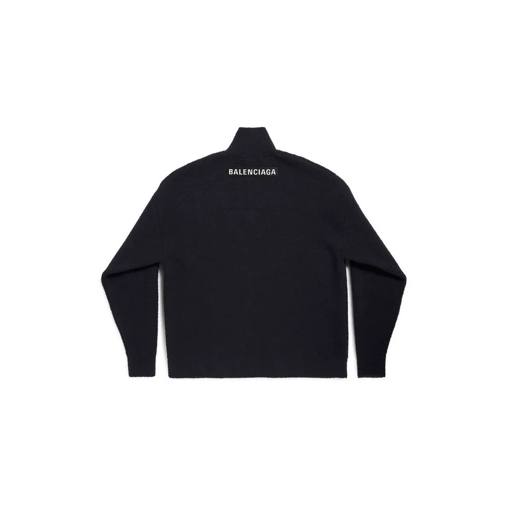 Half Zip High Neck Sweater