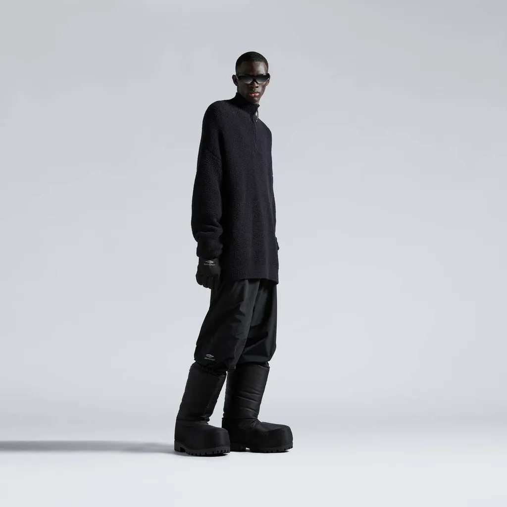 Half Zip High Neck Sweater