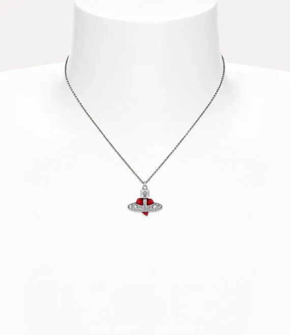 New Diamante Heart Pendant Necklace
