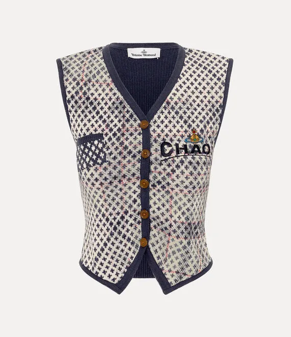 Distressed Tartan Vest