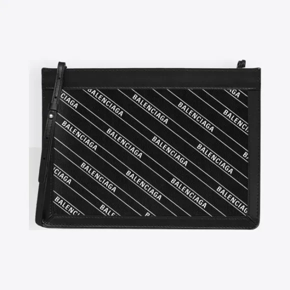 Navy Stripe Logo Handbag