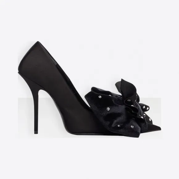 Square Knife Bow High Heels