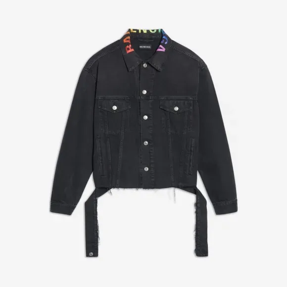 Coal-Colored Tailored Waist Jacket