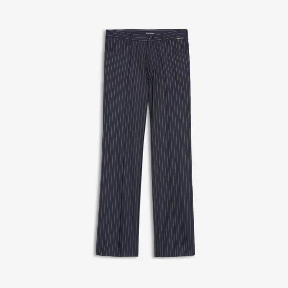 Dark Navy/White Draped Trousers