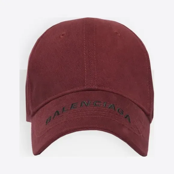 Bordeaux Red/Black Baseball Cap