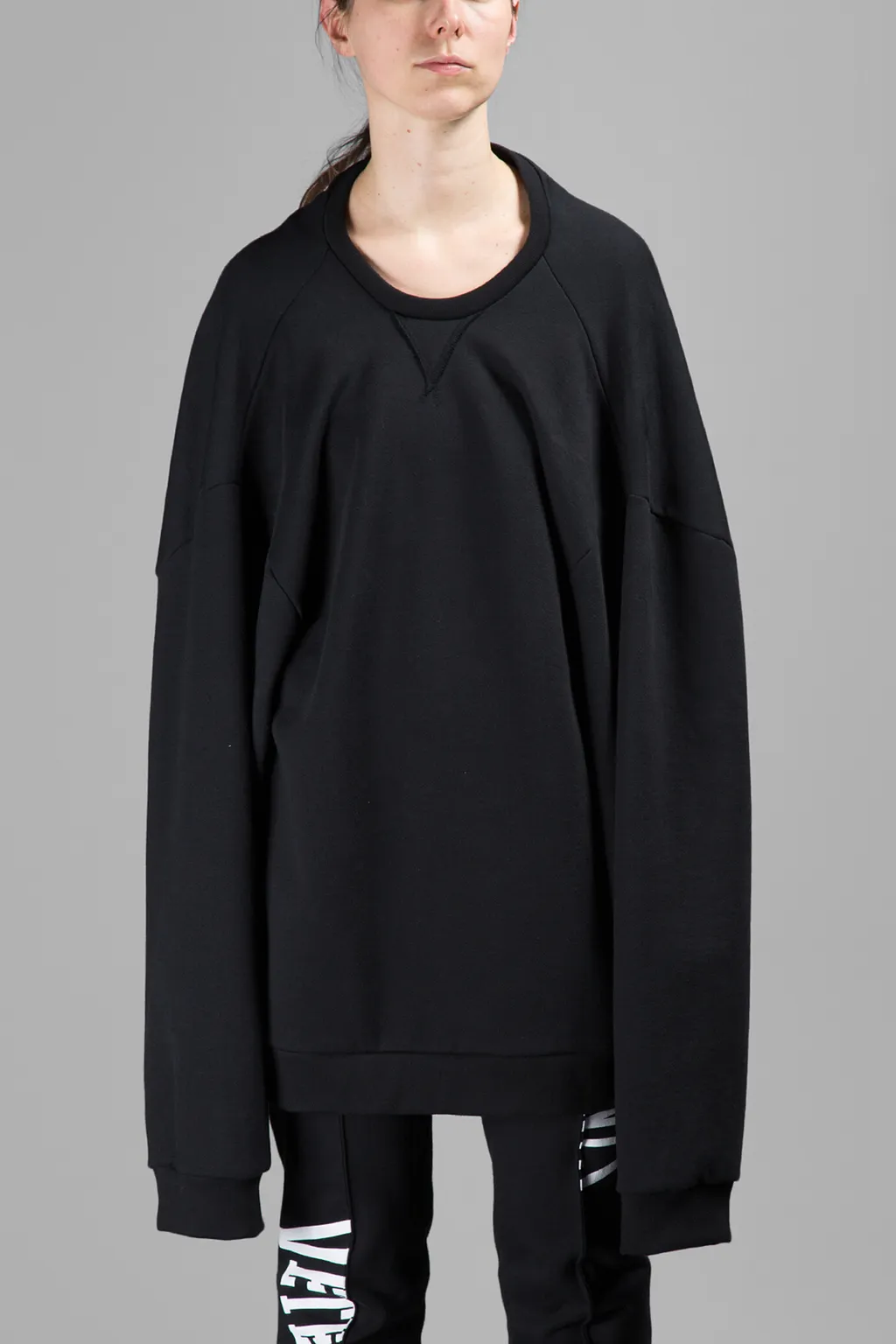 Black Reconstructed Sweatshirt