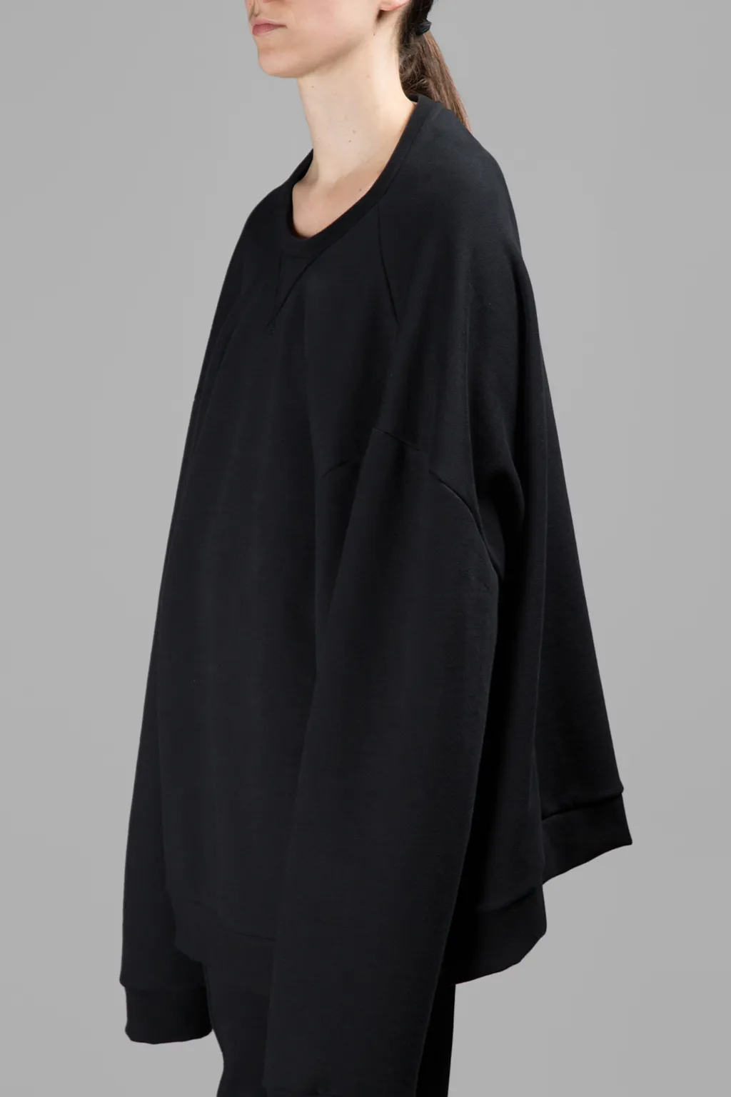 Black Reconstructed Sweatshirt