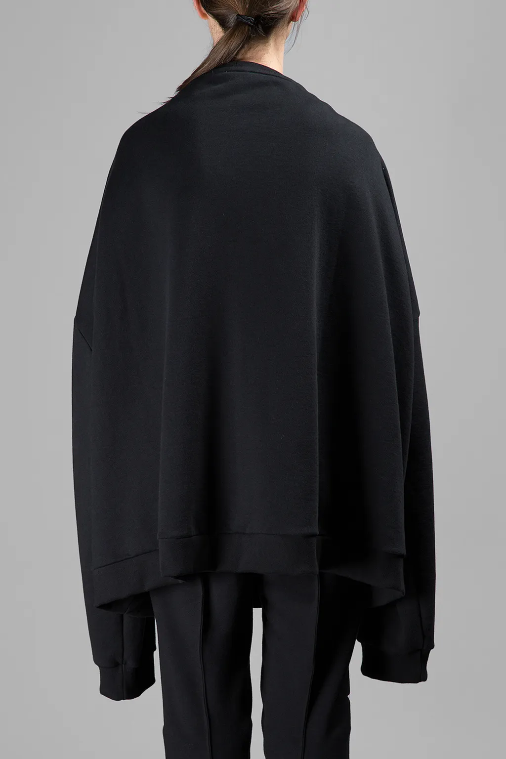 Black Reconstructed Sweatshirt