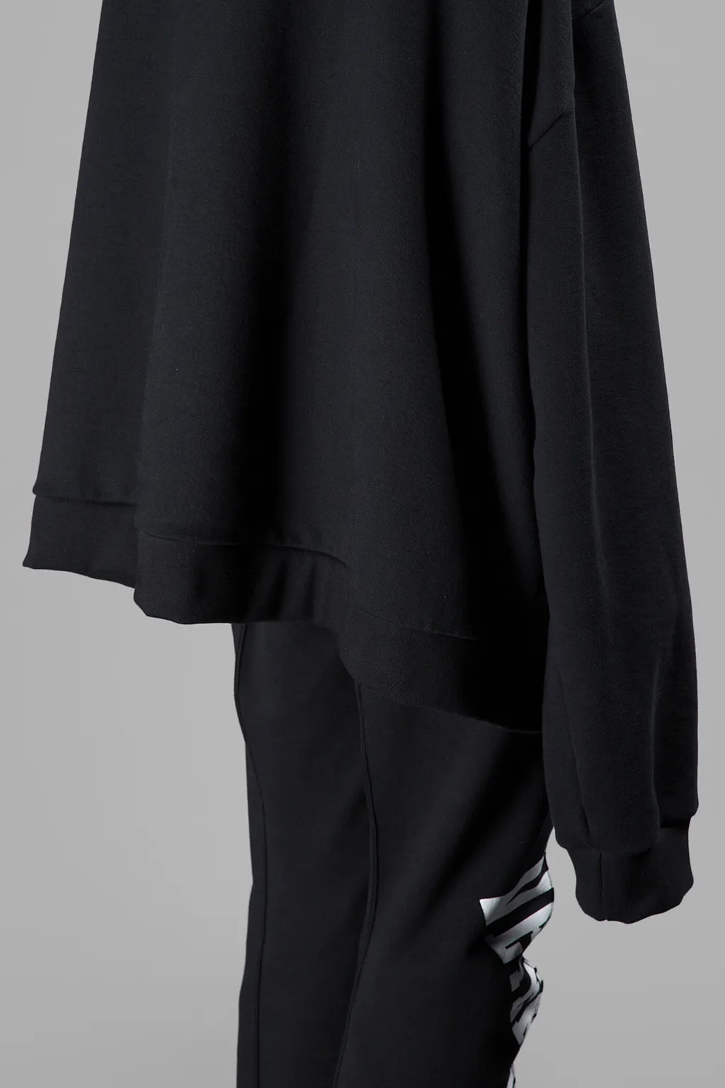 Black Reconstructed Sweatshirt