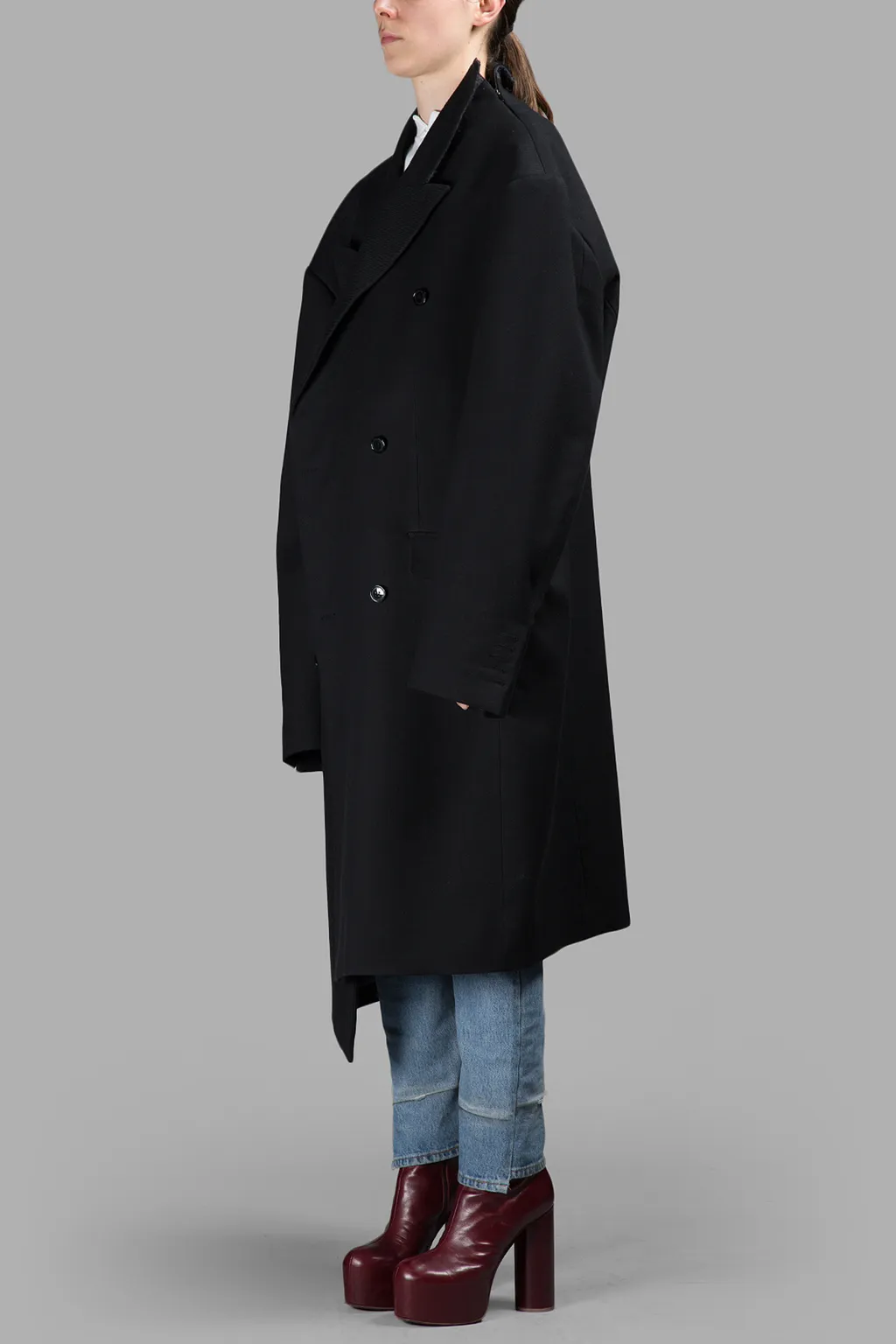Double-Breasted Oversized Coat