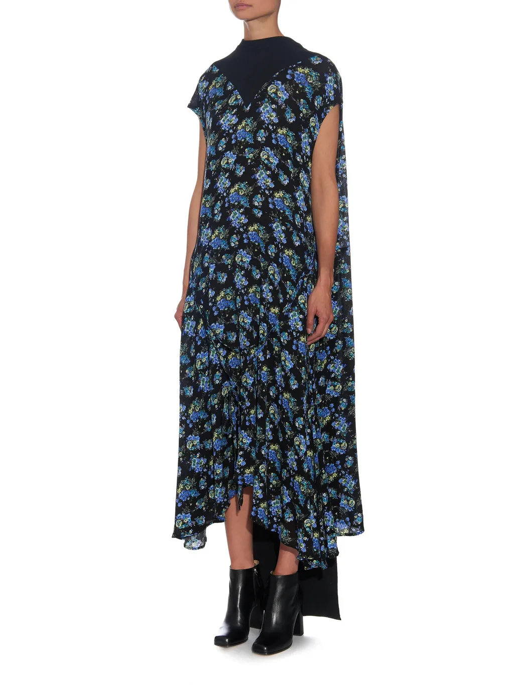 Floral Black Dress