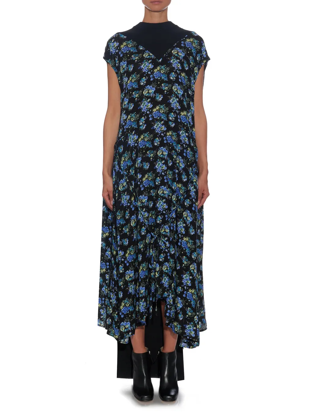 Floral Black Dress
