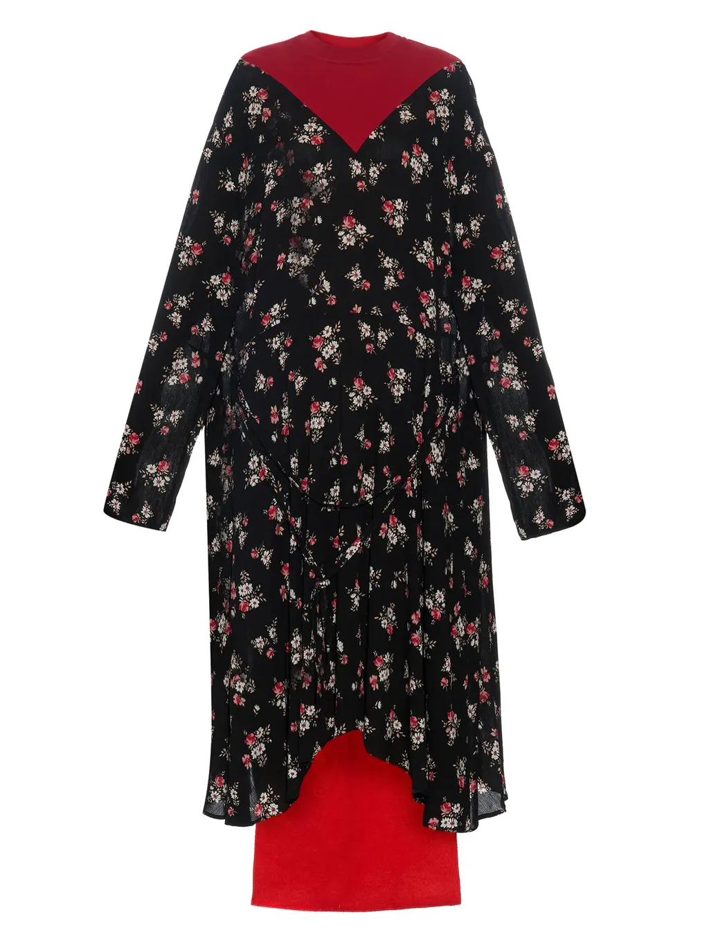 Floral Red Dress