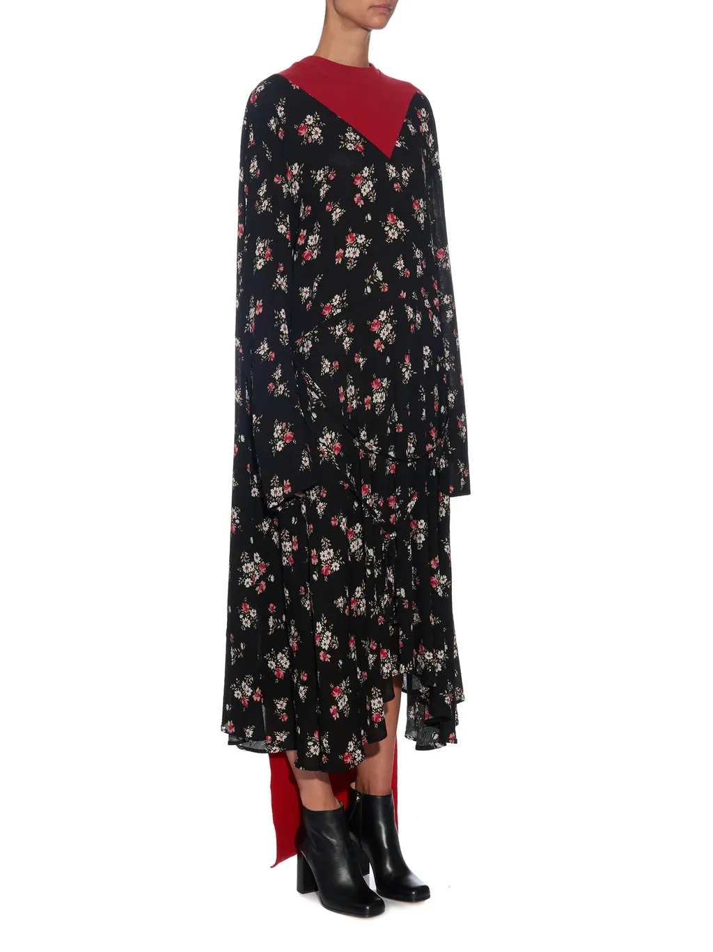 Floral Red Dress