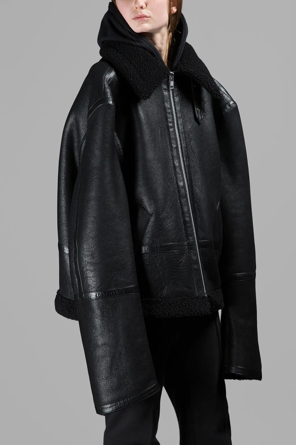 Leather Shearling Jacket