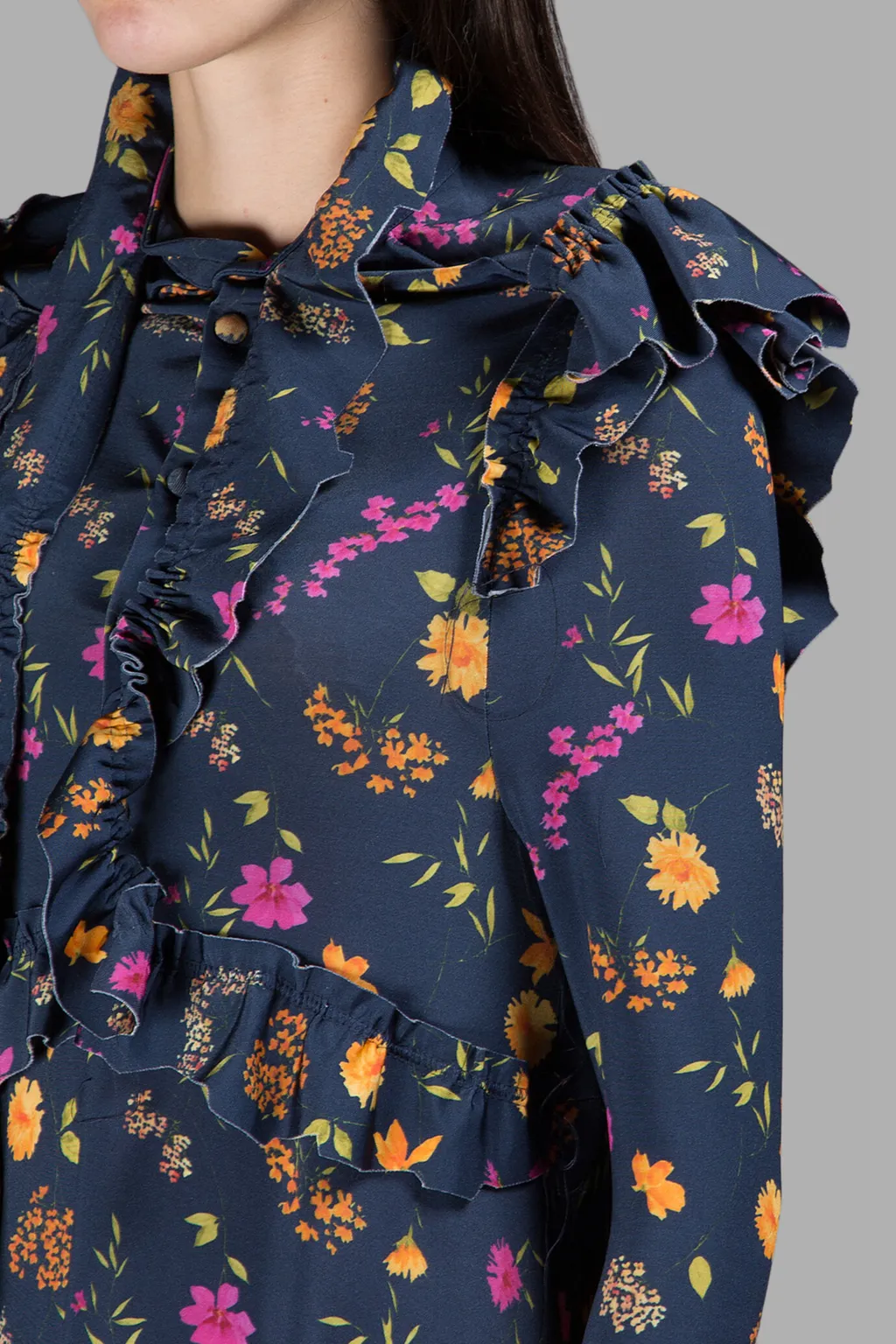 Floral Print Ruffle Dress