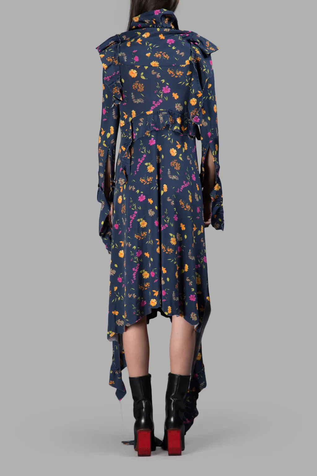 Floral Print Ruffle Dress