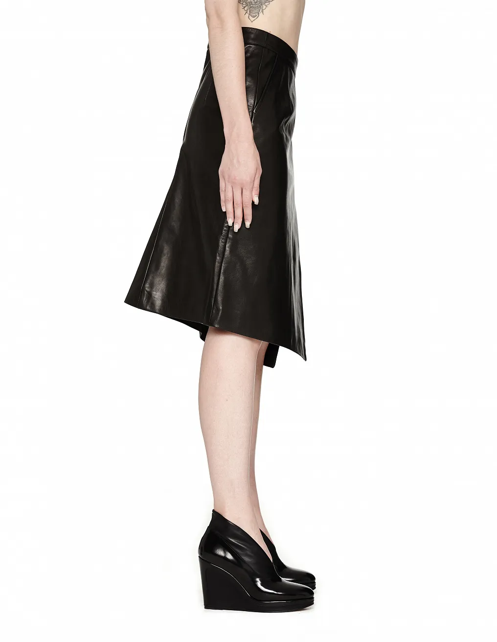 Leather Wrap Skirt