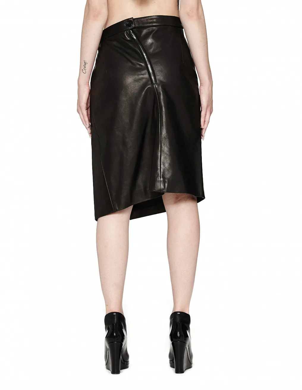 Leather Wrap Skirt