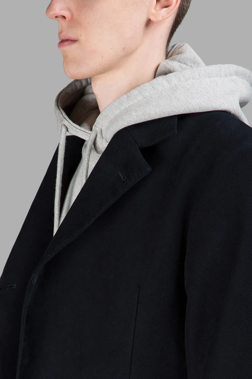 Navy Long Overcoat