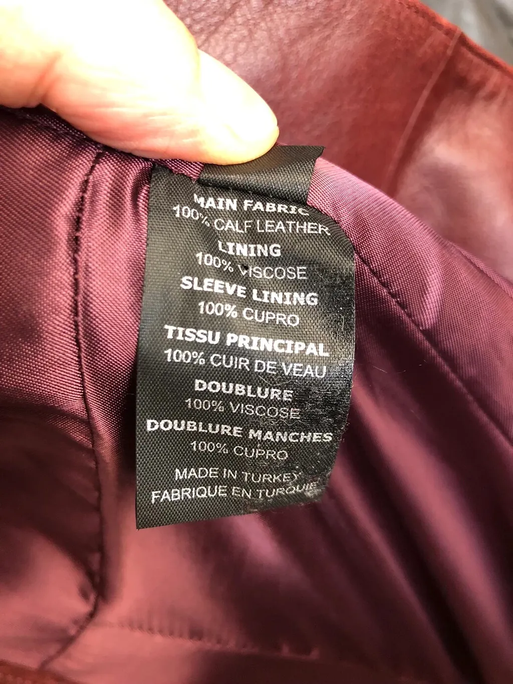 Burgundy Leather Trench Coat