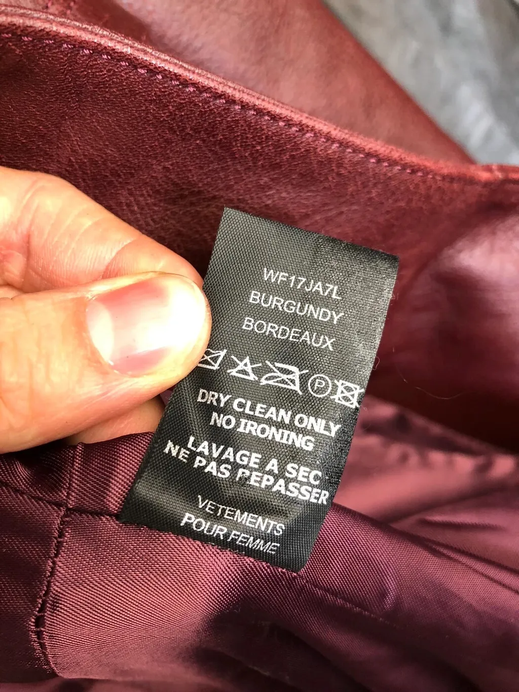 Burgundy Leather Trench Coat
