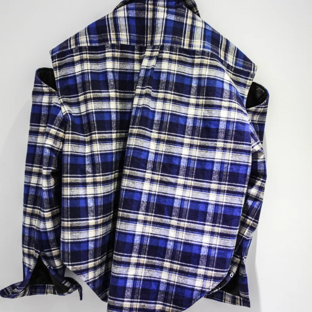 Plaid Shoulder Pads Shirt