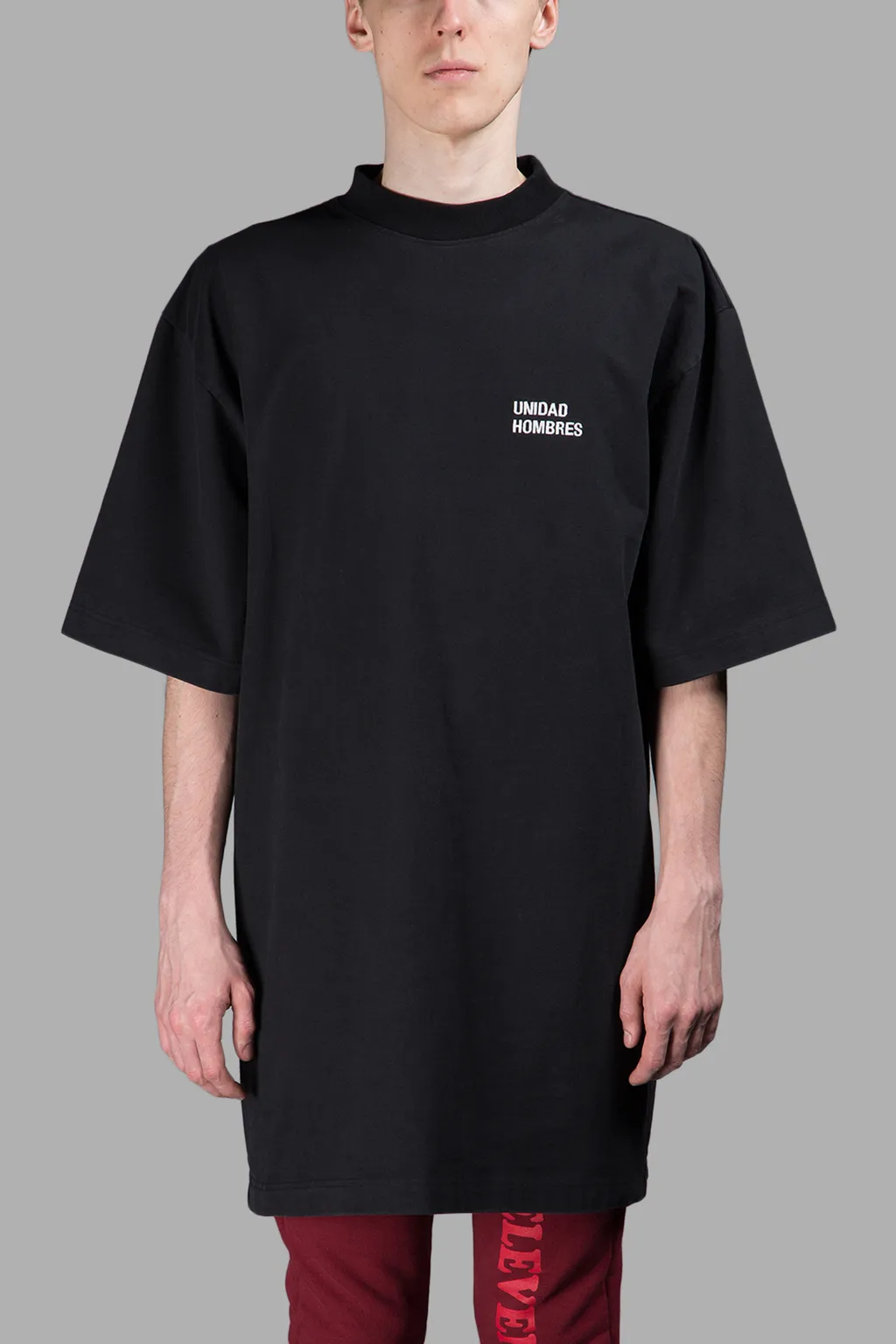 Unidad Hombres Oversized Mock Neck T-Shirt