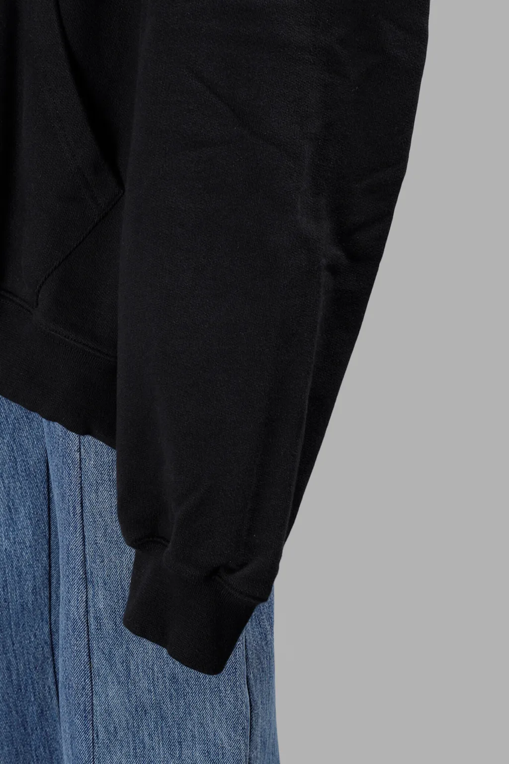 Black Embroidered Logo Hoodie