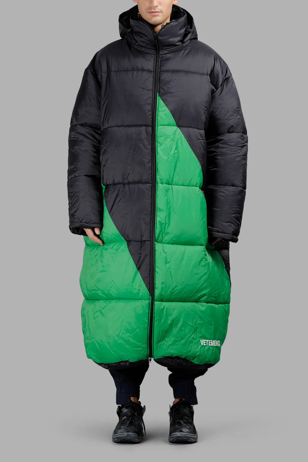 Green Black Vagabond Sleeping Bag Parka