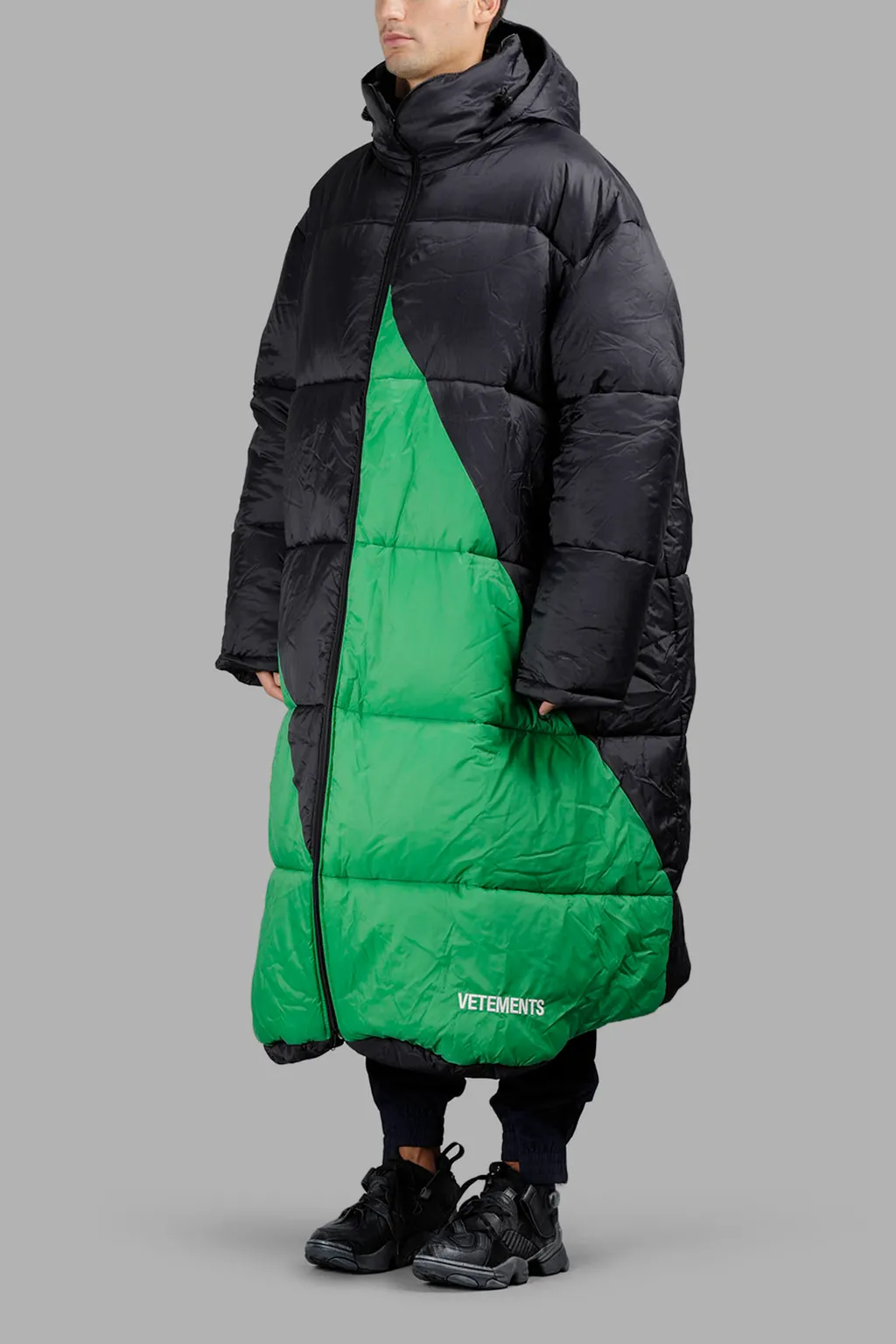 Green Black Vagabond Sleeping Bag Parka