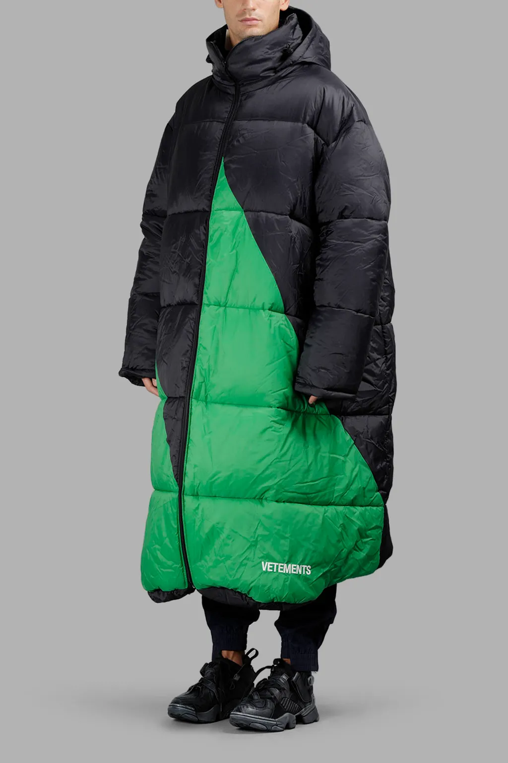 Green Black Vagabond Sleeping Bag Parka