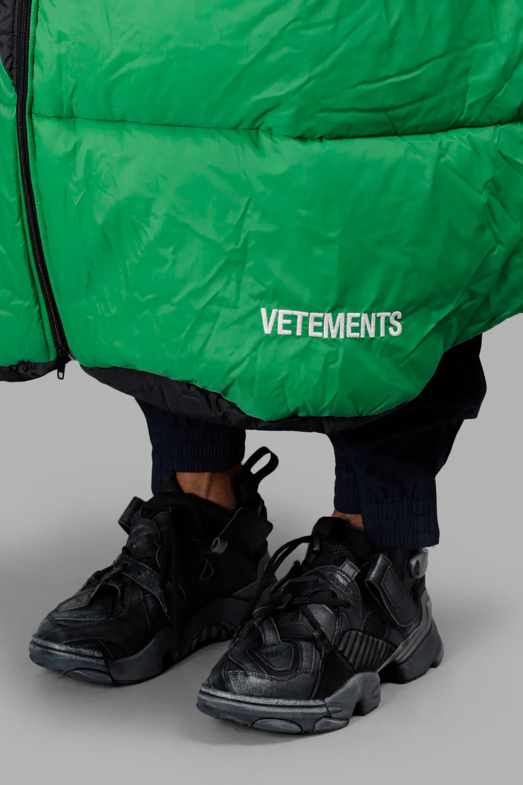 Green Black Vagabond Sleeping Bag Parka
