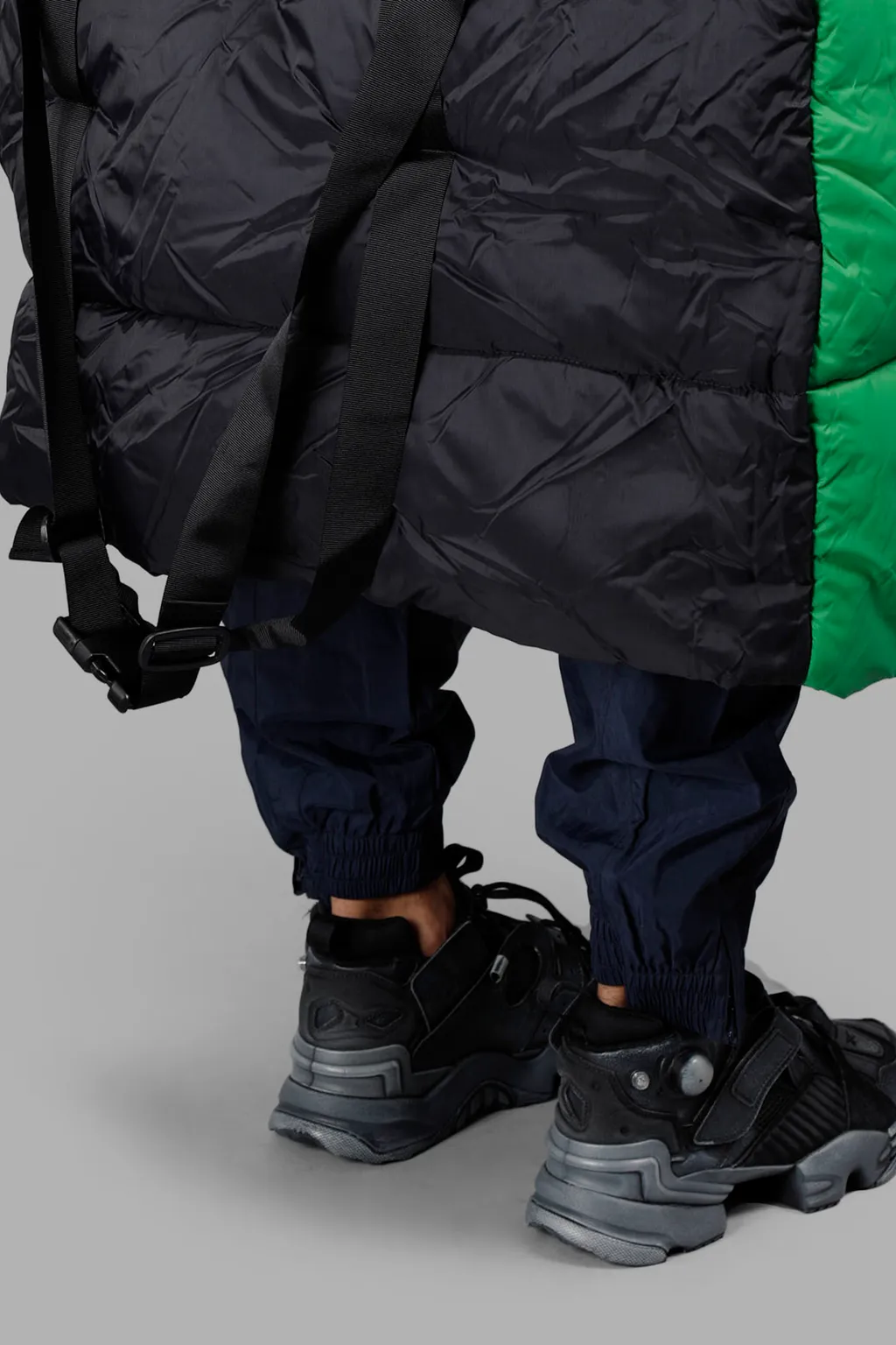 Green Black Vagabond Sleeping Bag Parka