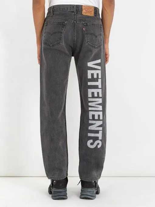Logo Printed Jeans