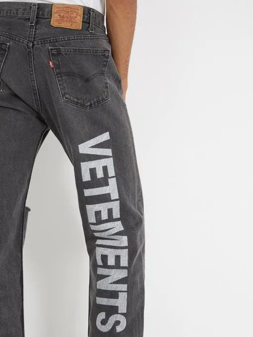 Logo Printed Jeans