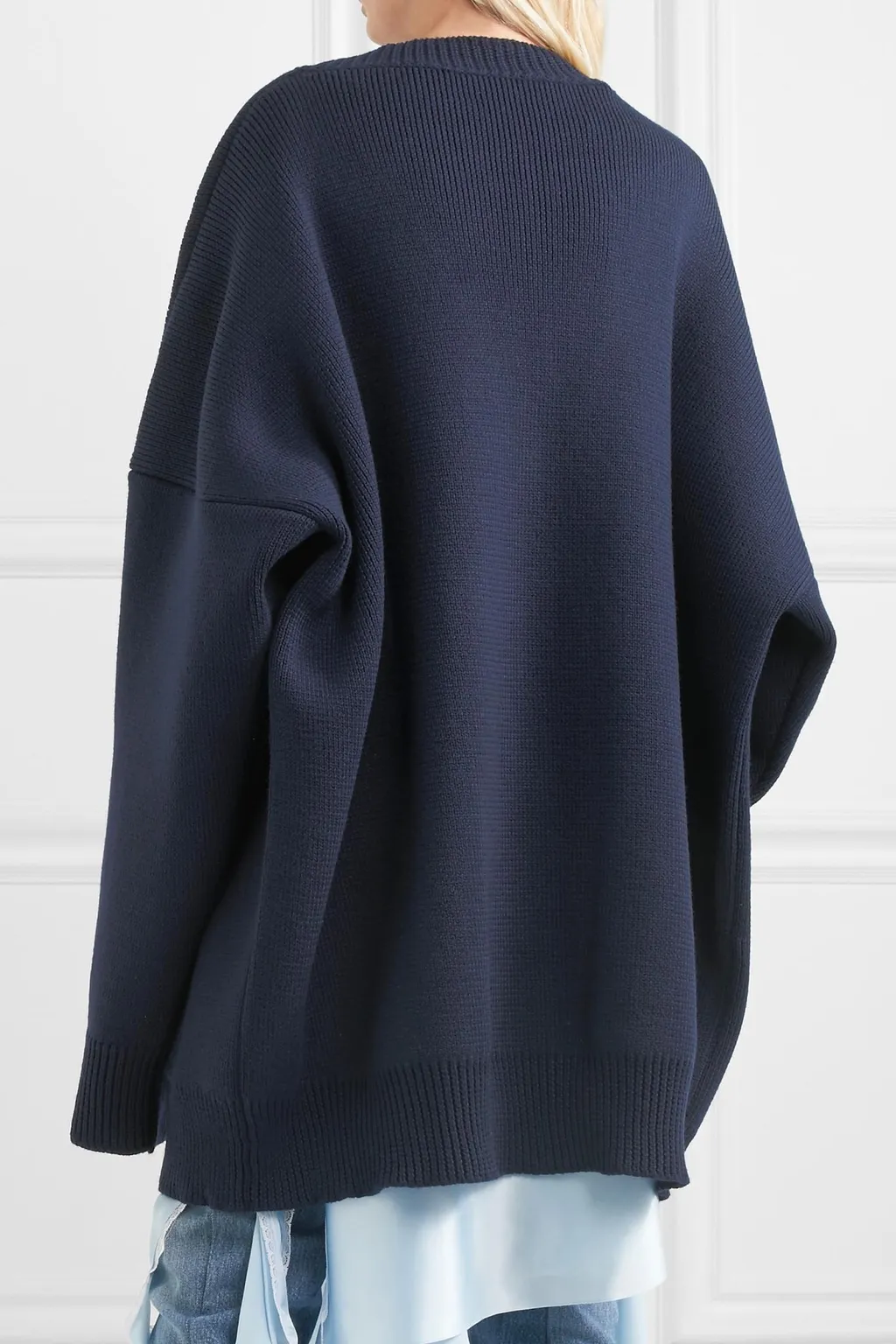 Oversized Navy Cardigan