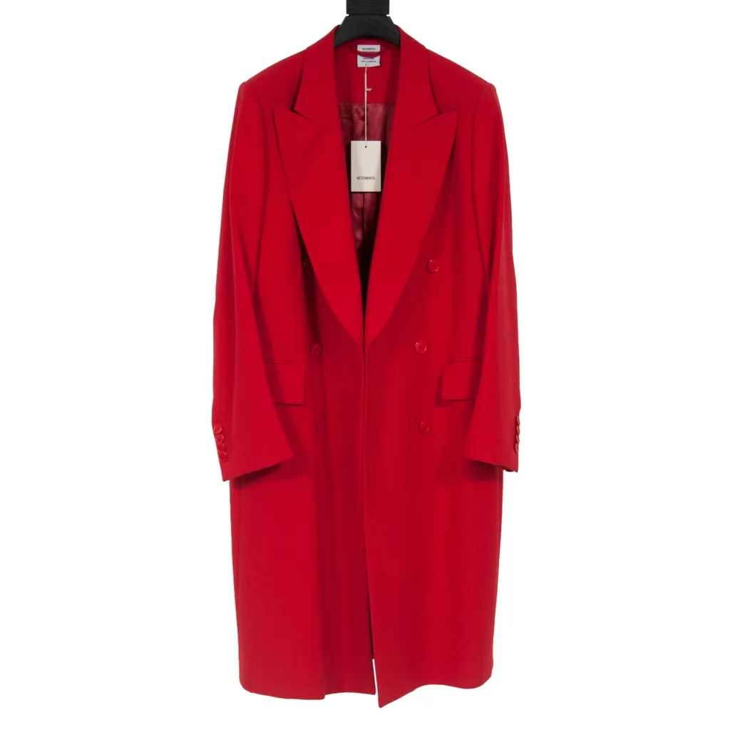 Red Double-Breasted Coat