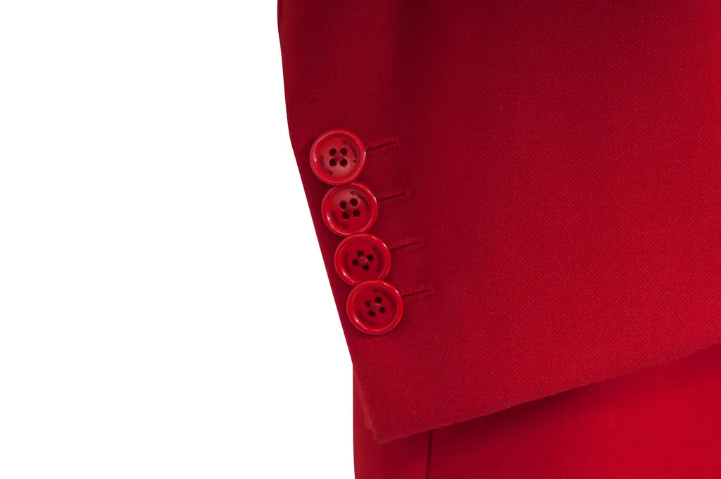 Red Double-Breasted Coat