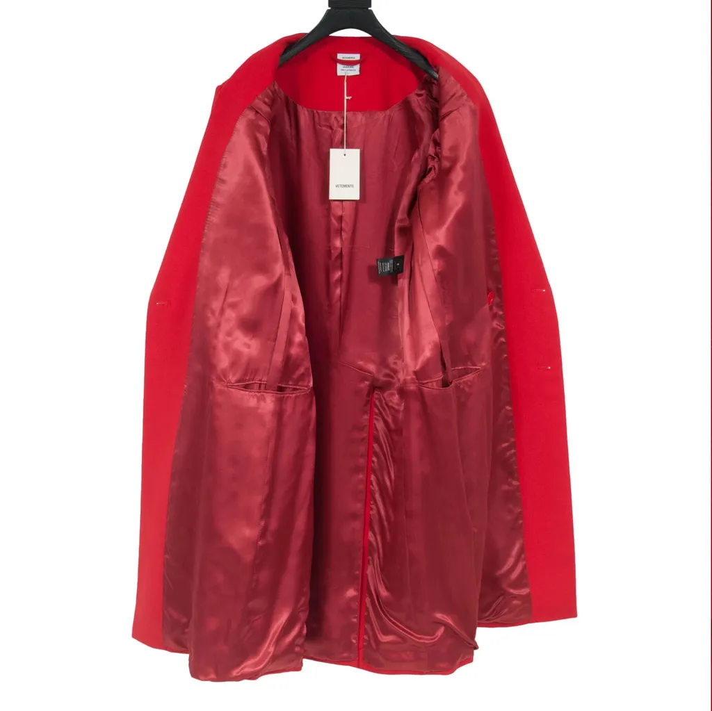 Red Double-Breasted Coat