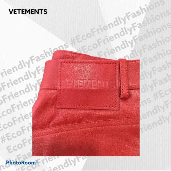 Red Leather Mini Skirt