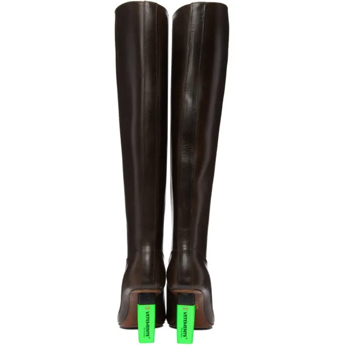 Social Worker Knee-High Leather Boots